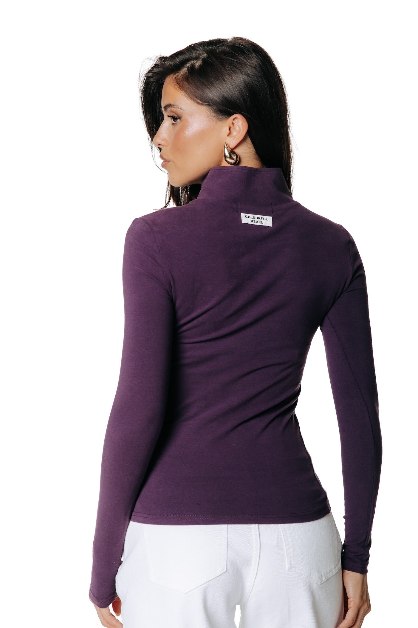 Fitted Zip Top | Dark purple