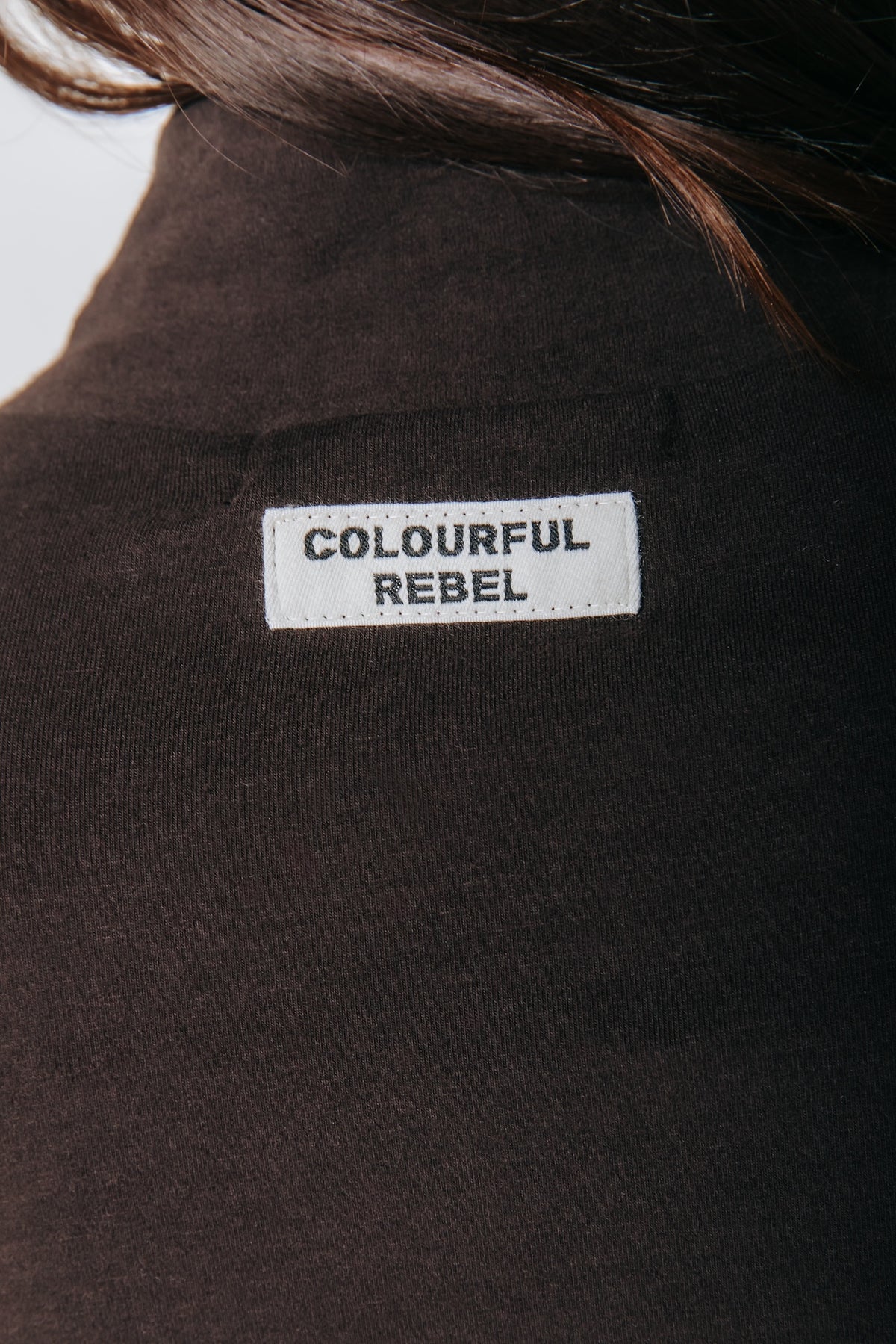Fitted Turtleneck Top | Darkest Brown