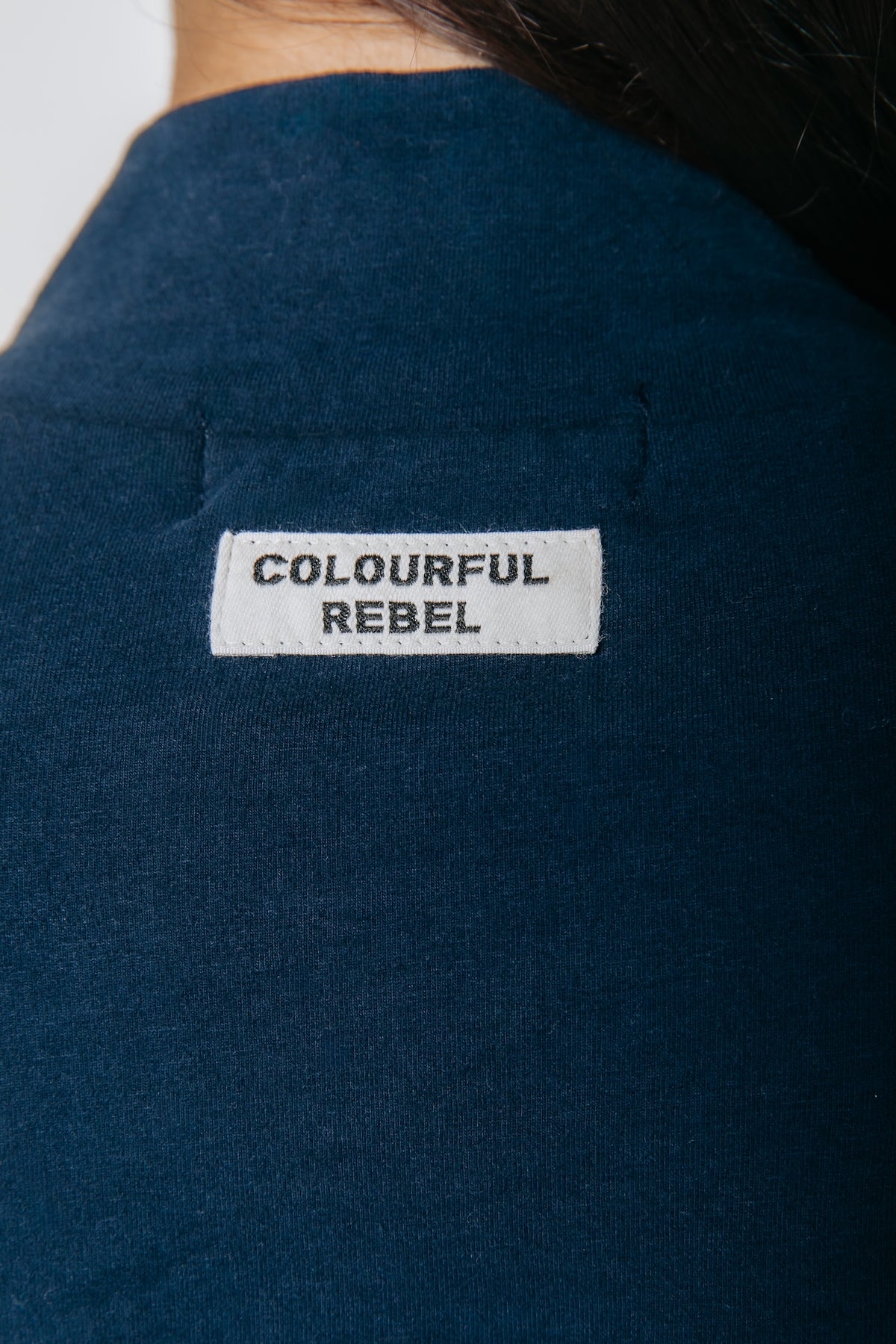 Fitted Turtleneck Top | Dark Navy