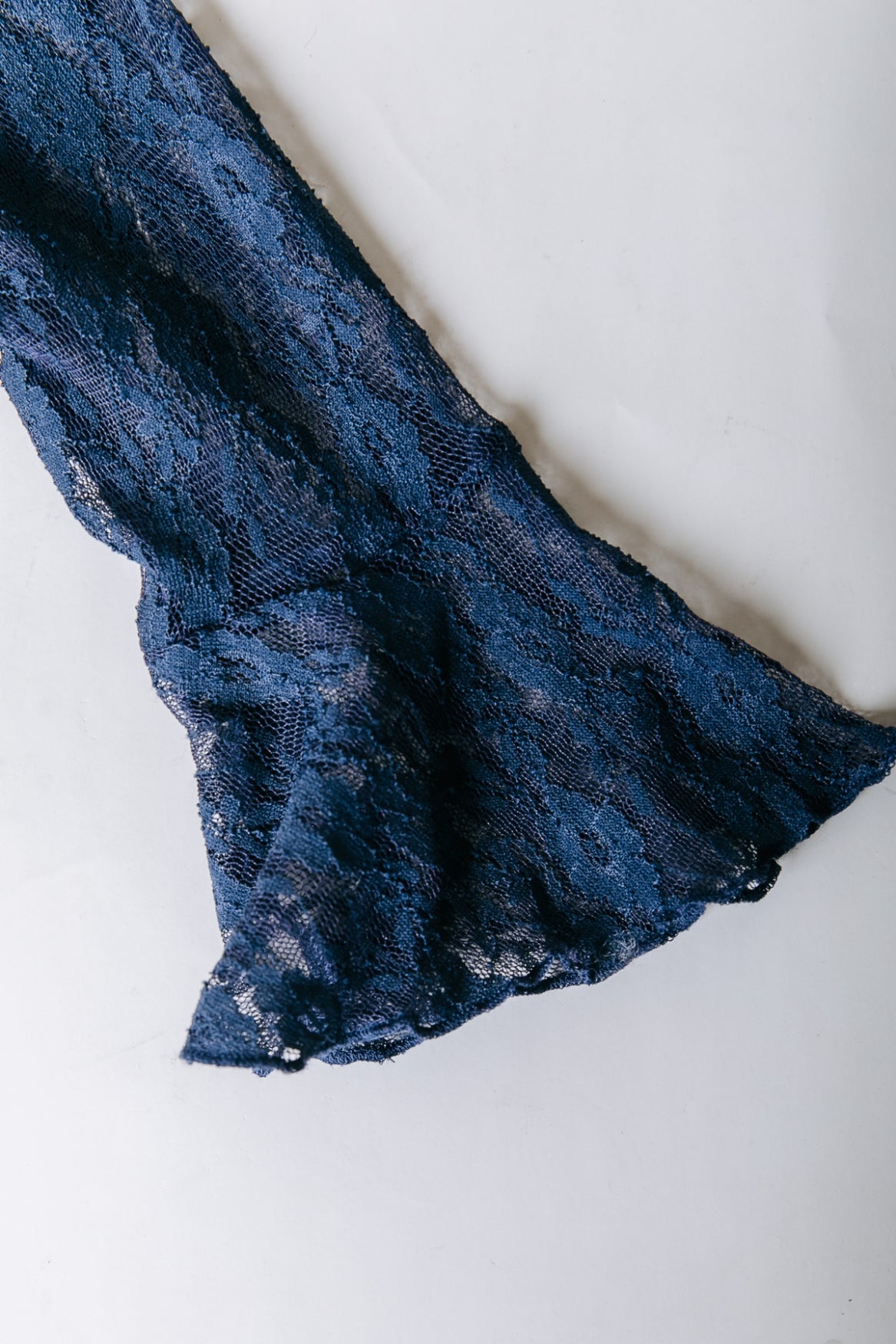 Nena Lace High Neck Top | Navy