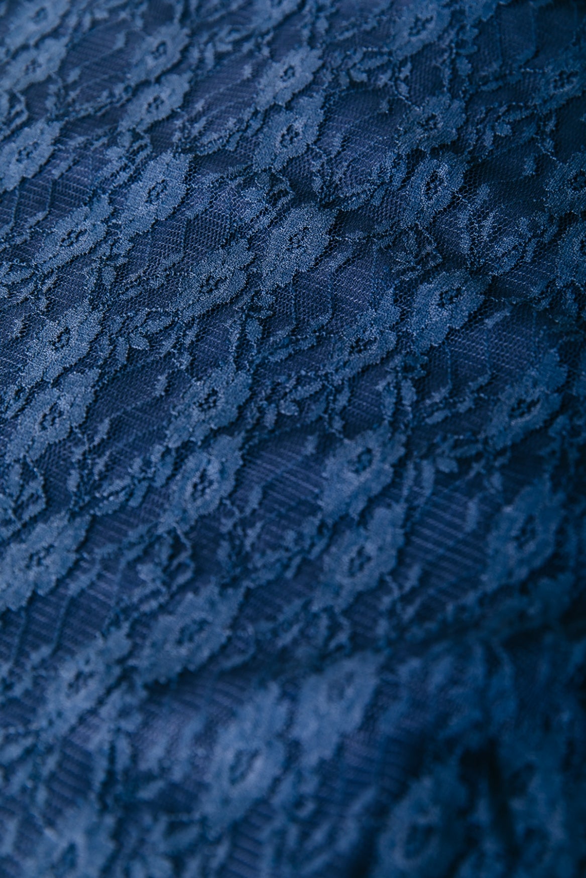 Nena Spitzentop mit Stehkragen | Marineblau