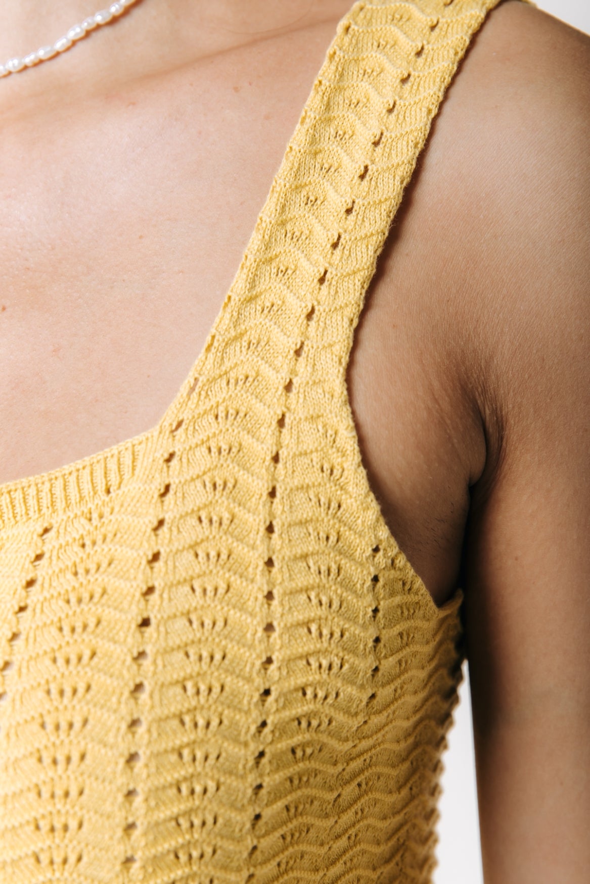Sisi Crochet Sleeveless Top | Warm yellow