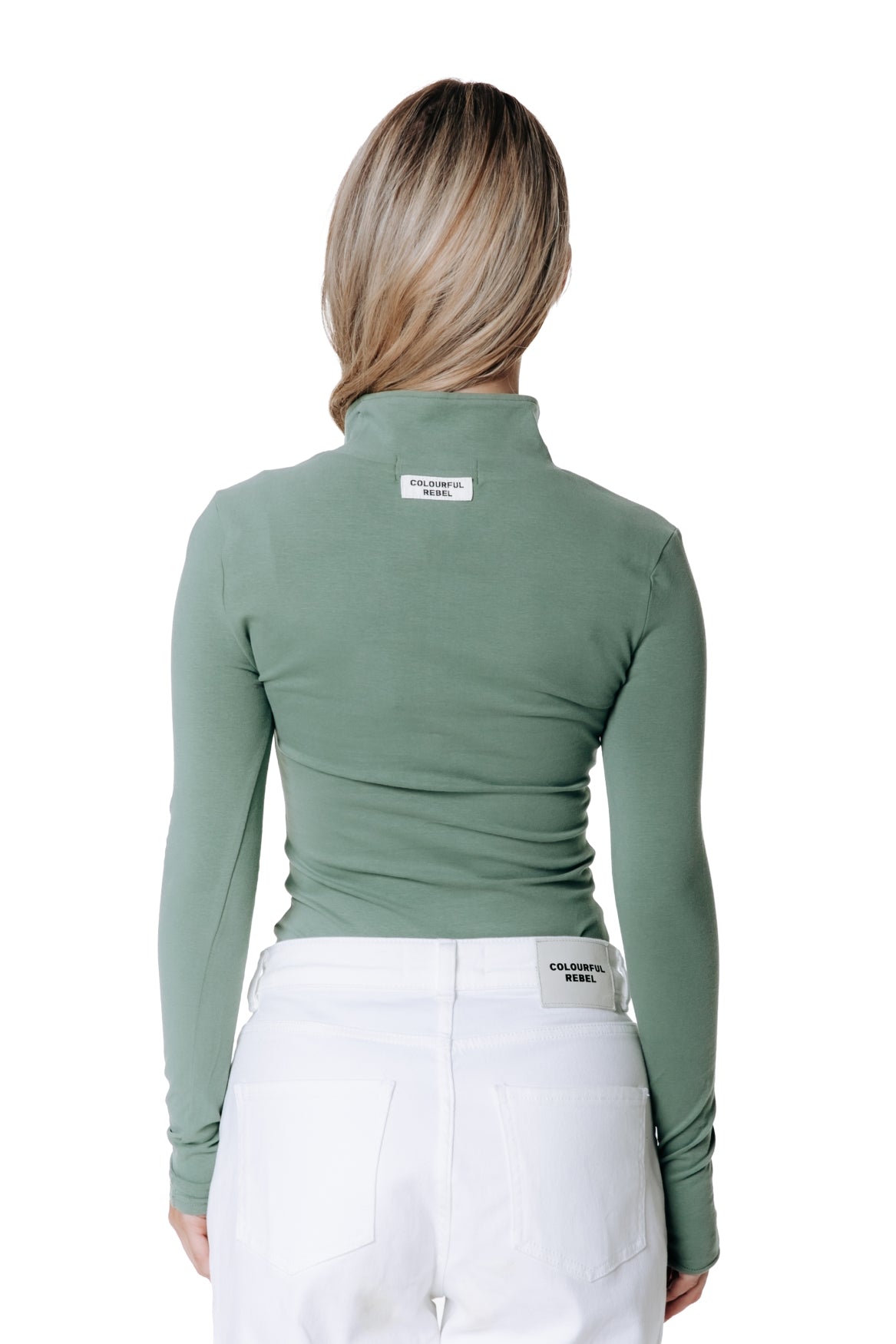 Fitted Zip Top | Olive Green