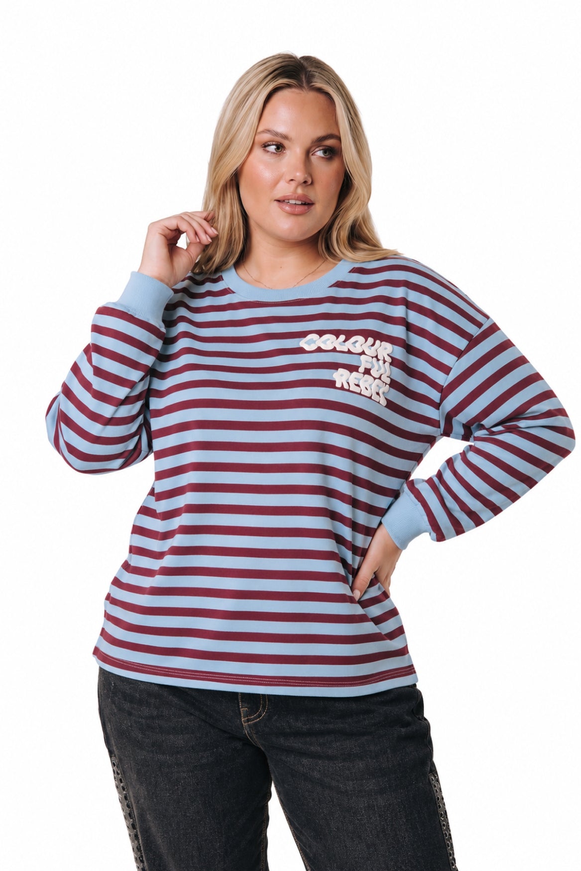 Multi Stripe Longsleeve | Blue / Wine