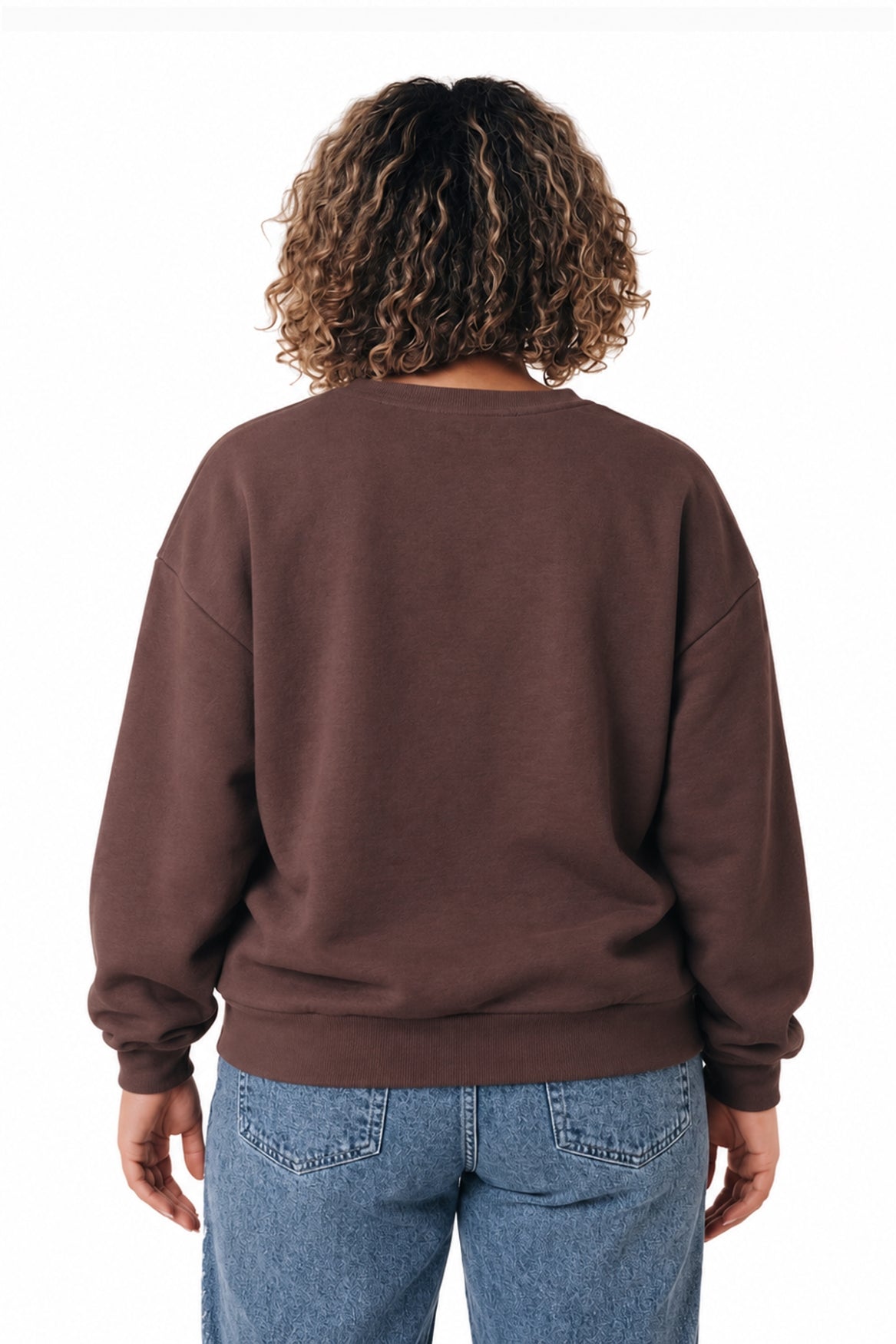 Flower Crack Print Sweat | Brown