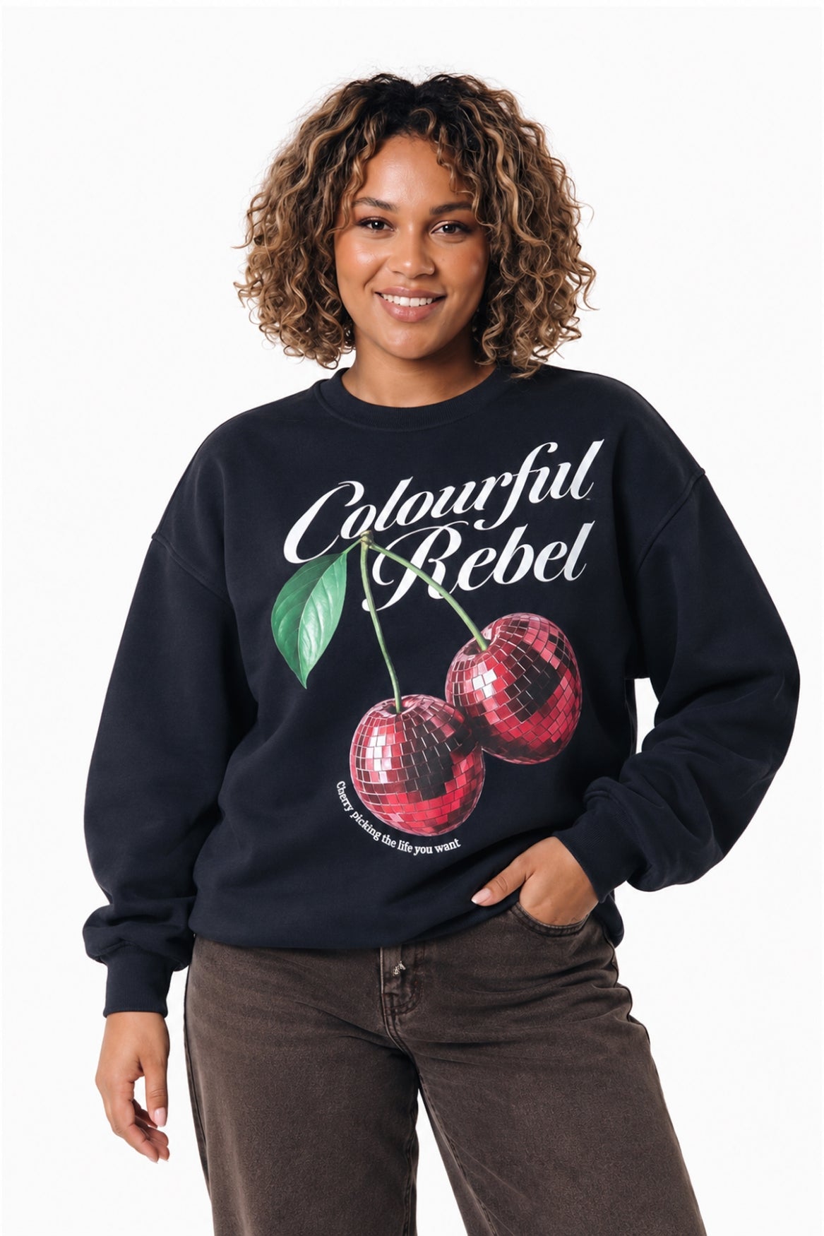 Disco Cherries Sweat | Navy