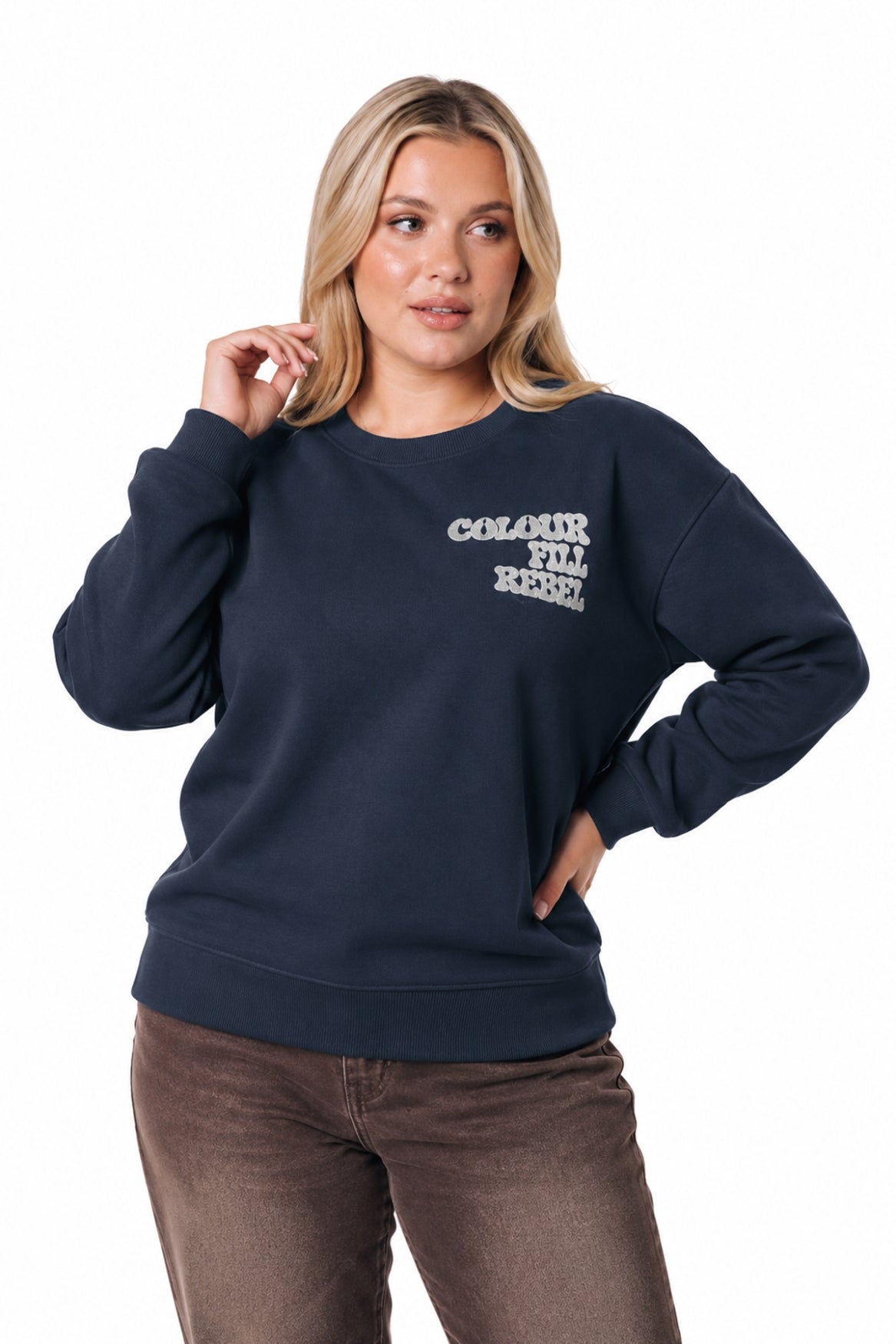 Logo Wave Sweat | Navy