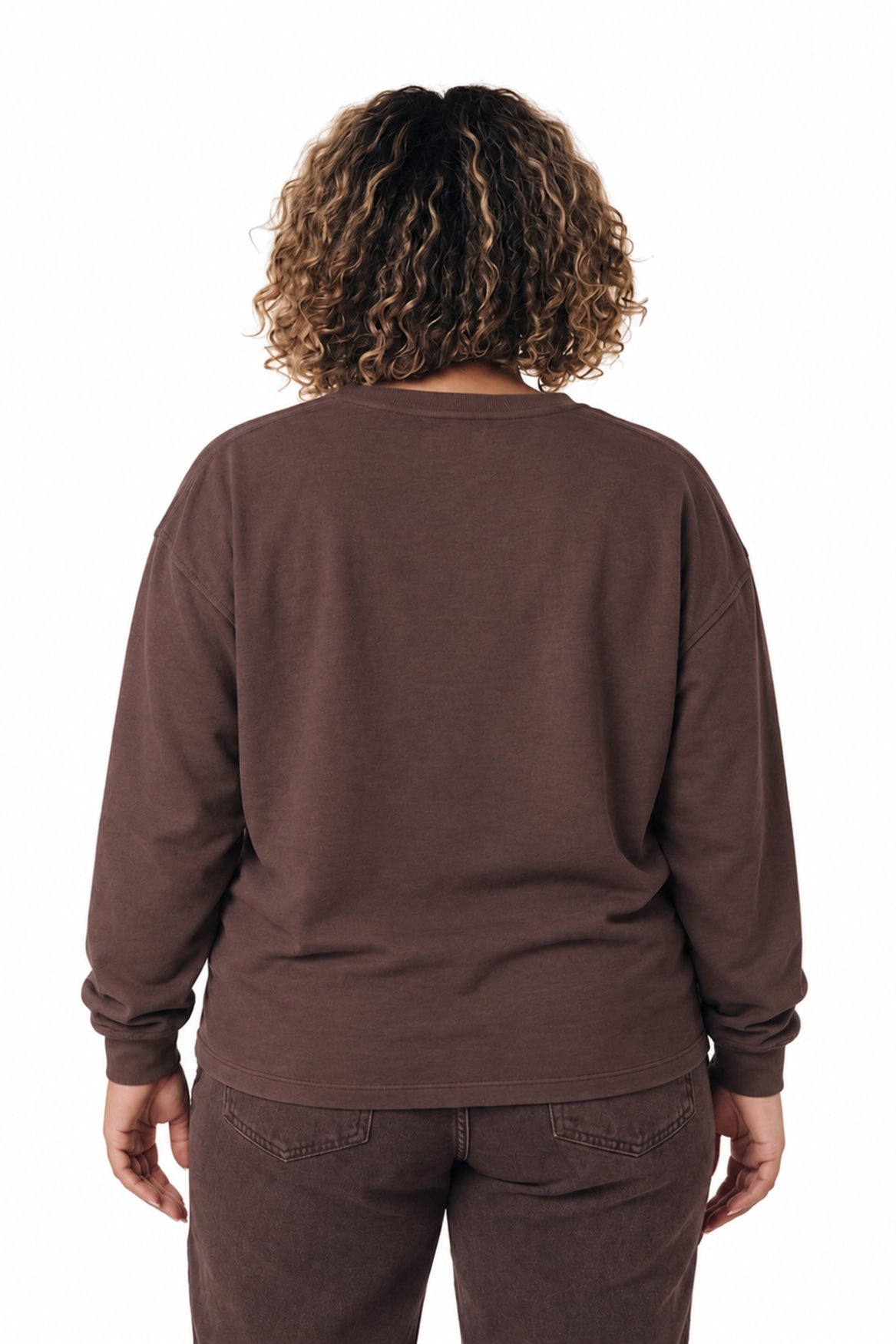 Handpainted Flowers Longsleeve | Brown