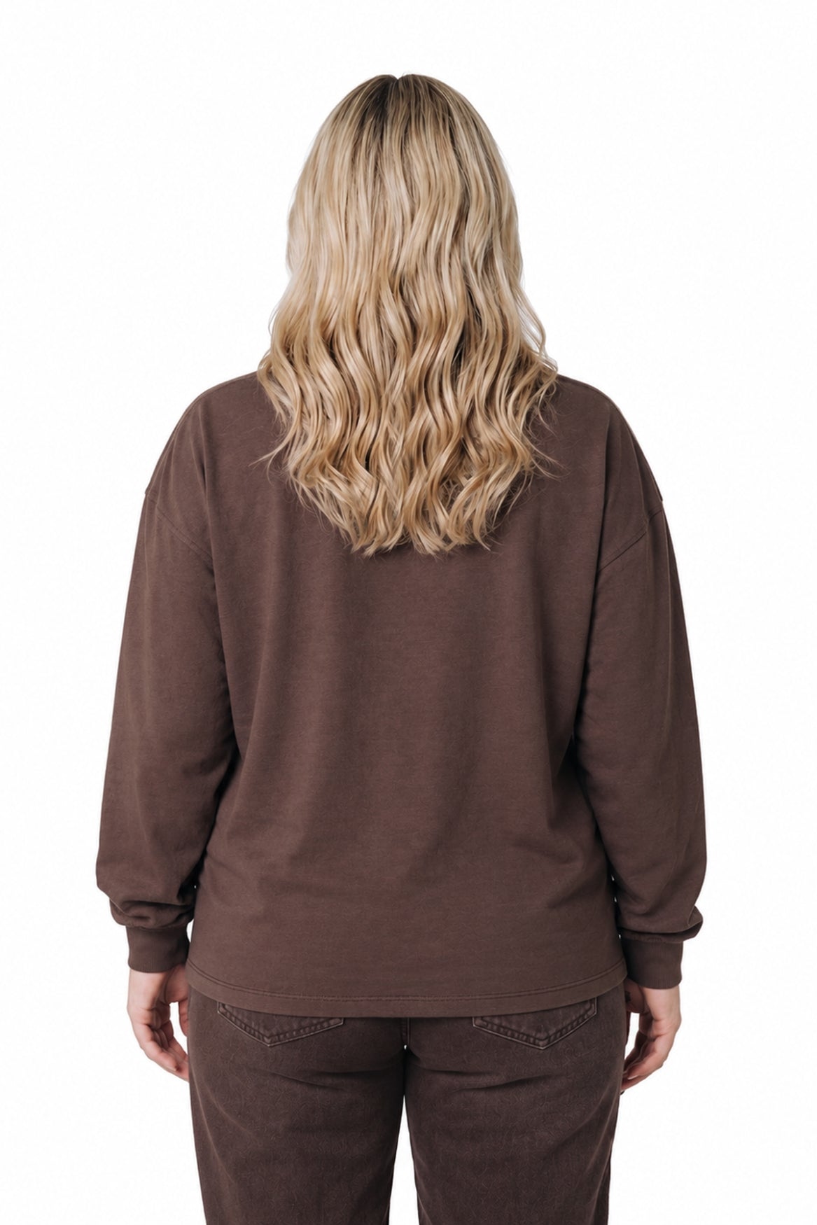 Handpainted Flowers Longsleeve | Brown