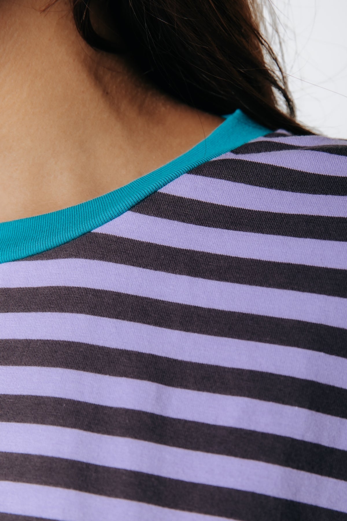 Two Colored Striped Longsleeve | Lilac / Grey
