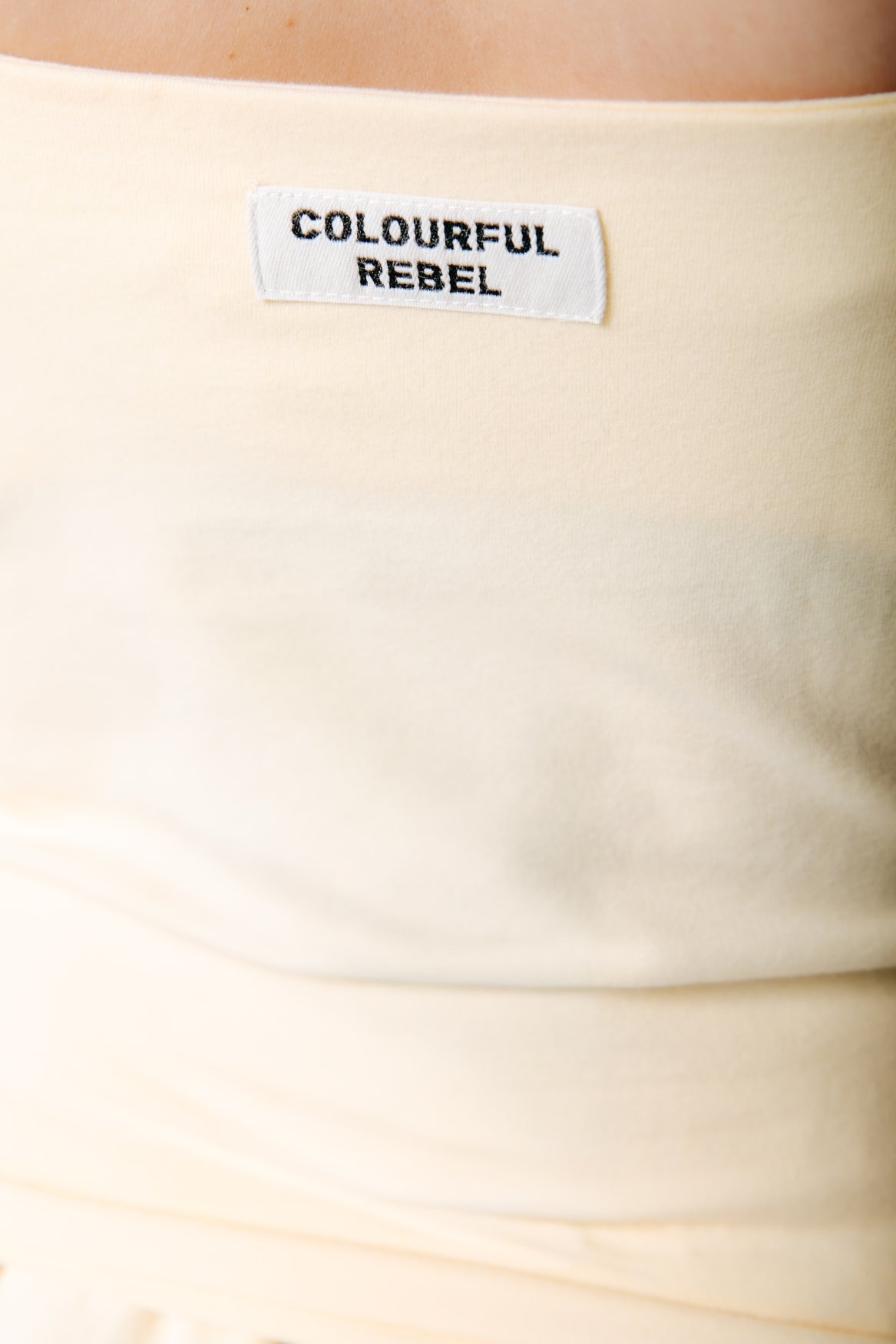 Fitted Strap Top | Soft yellow