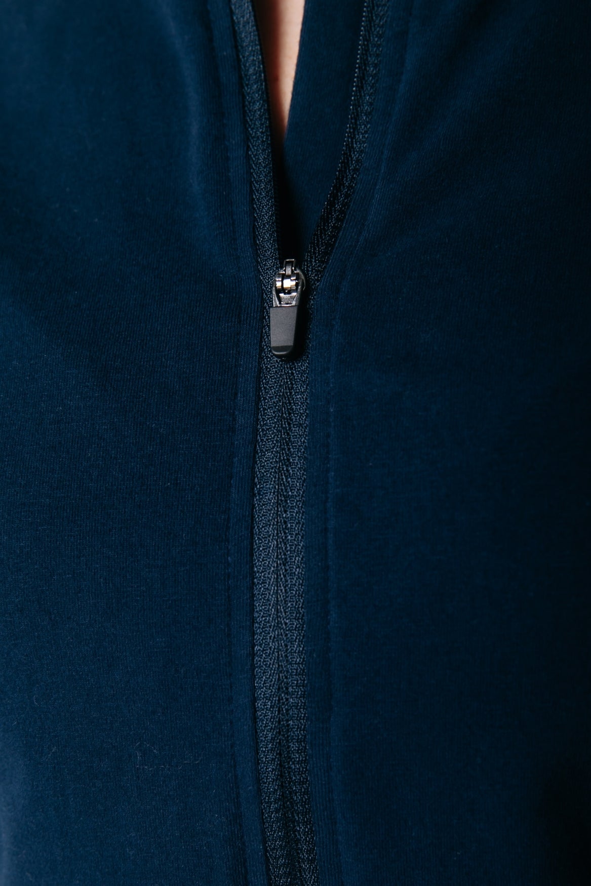 Fitted Full Zip Top | Dark Navy