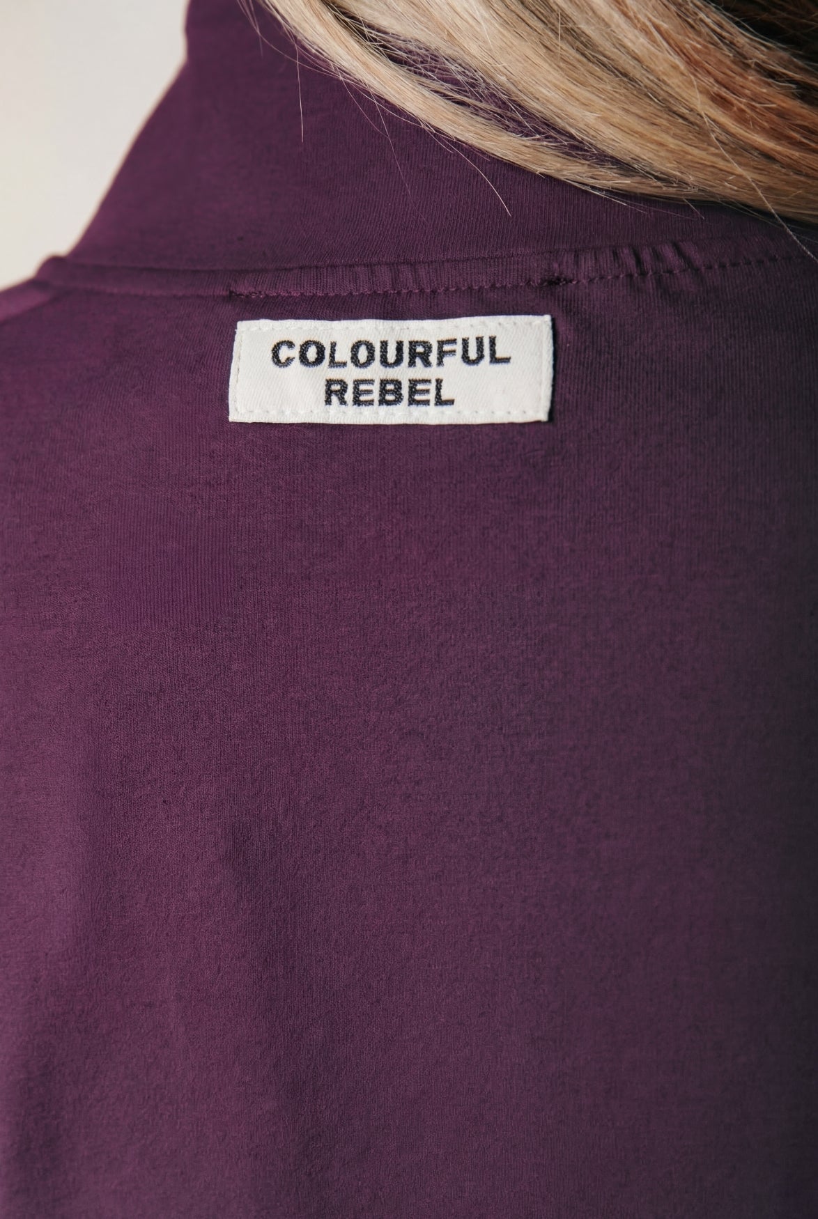 Fitted Full Zip Top | Dark purple