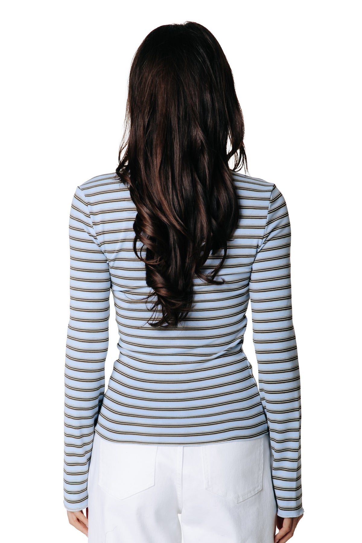 Livy Stripe Longsleeve | Light Blue / Brown