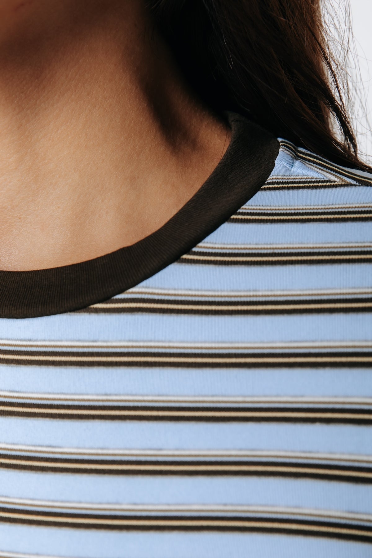 Livy Stripe Longsleeve | Light Blue / Brown