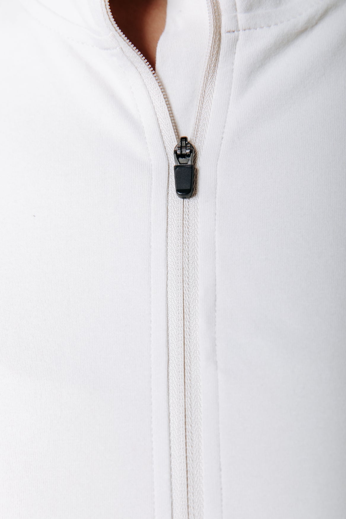 Fitted Full Zip Top | Stone