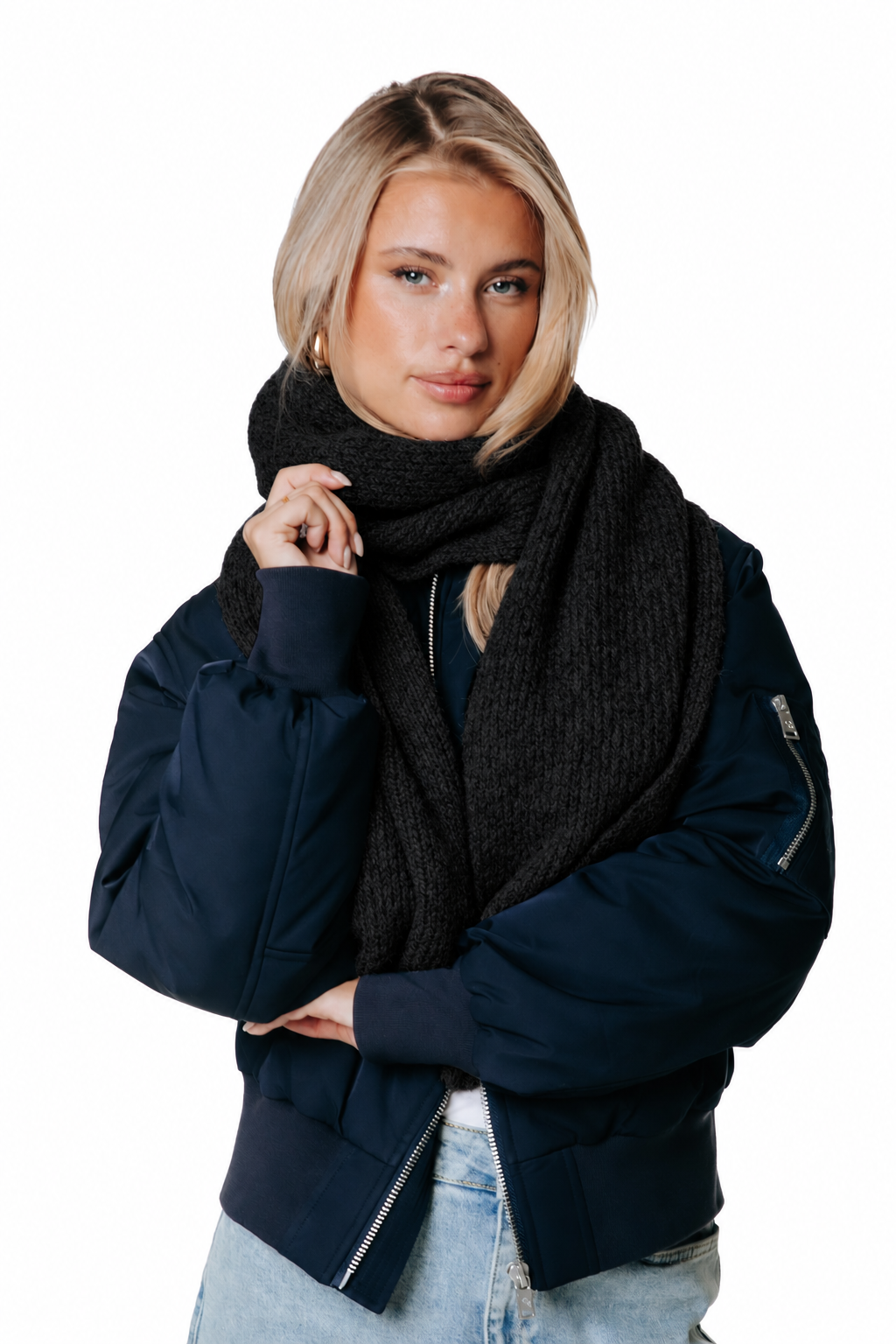 Knitted Scarf | Black
