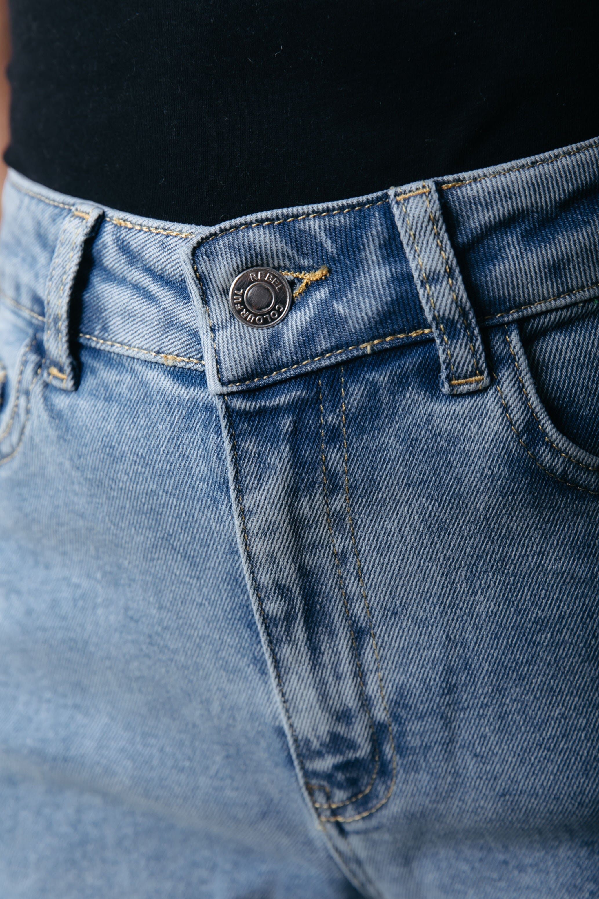 Colourful Rebel Gaias High Rise Denim | Denim blue