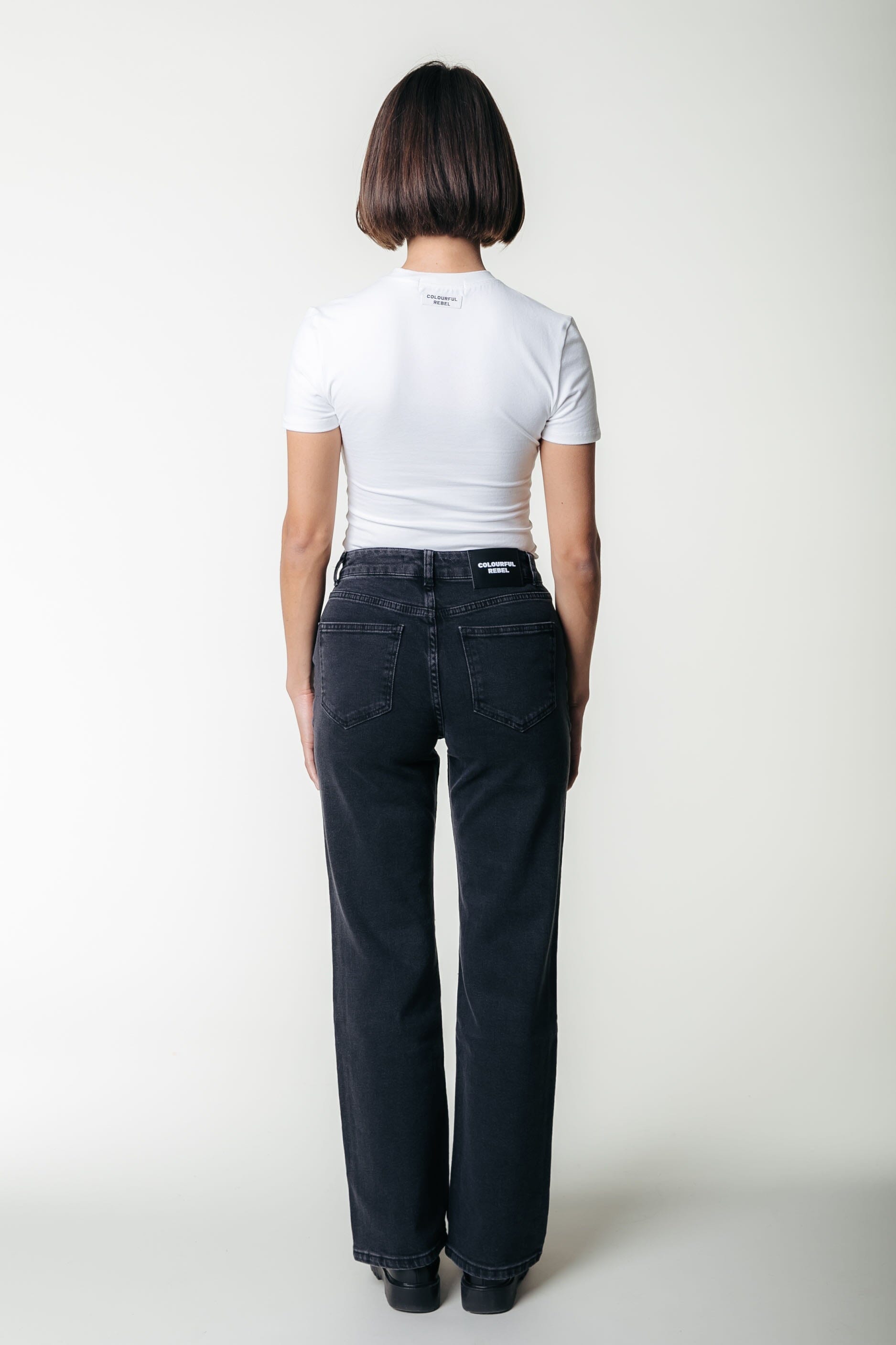 Colourful Rebel Jones Straight Leg Denim | Dark grey denim