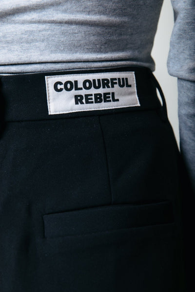 Colourful Rebel Rus Uni Pintuck Straight Pants | Black 