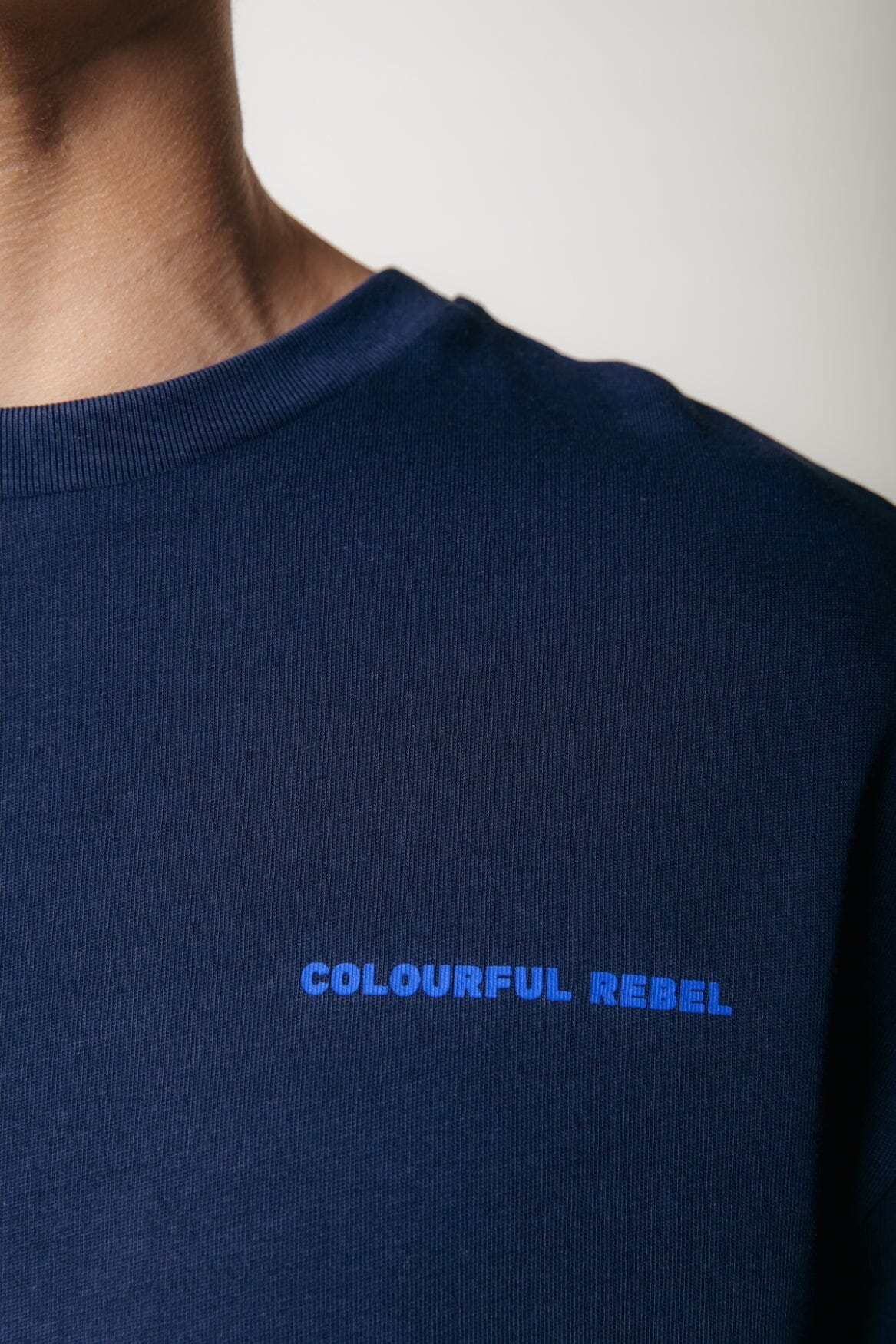 Colourful Rebel Sculpture Long Sleeve Tee | Navy 