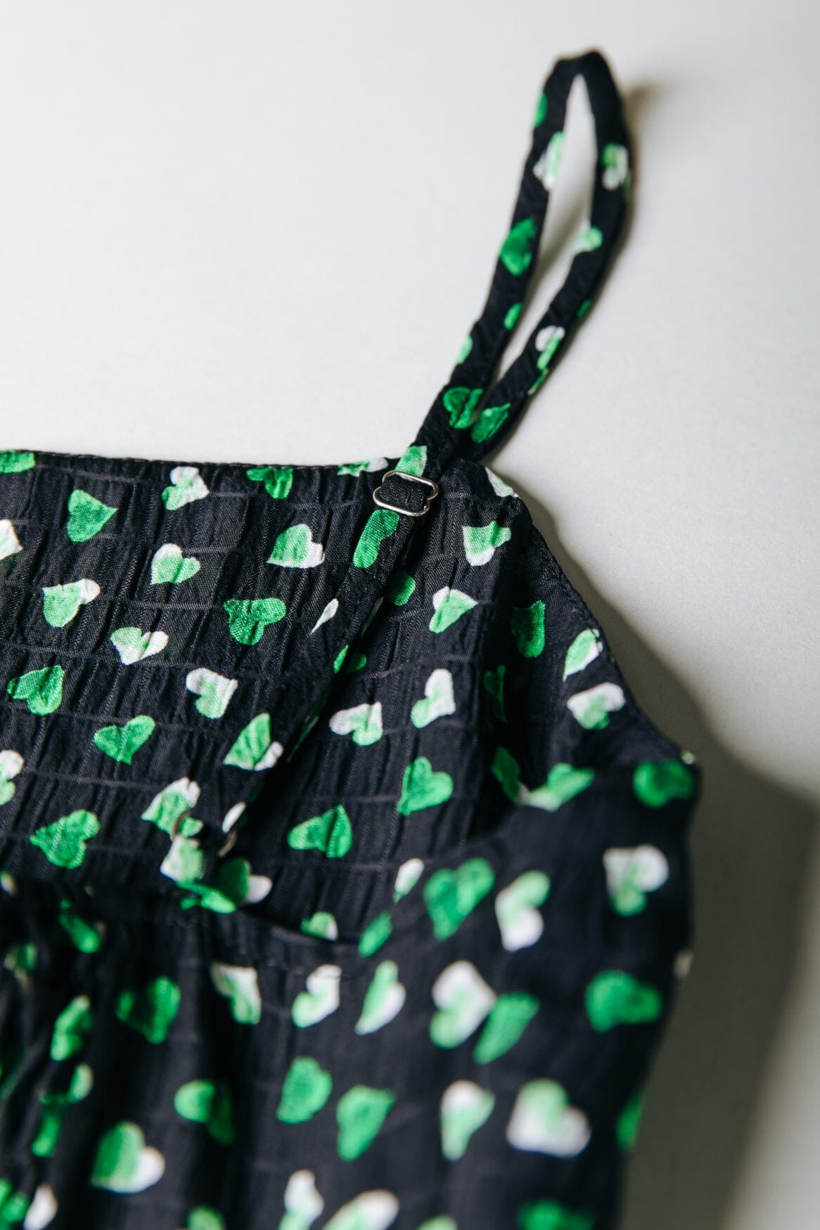 Colourful Rebel Sophia Hearts Smock Maxi Dress SL | Bright green