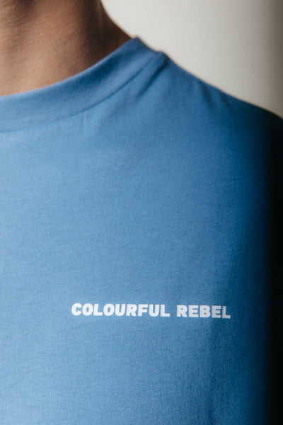 Colourful Rebel Wave Birds Basic Tee | Dark Grey Blue 