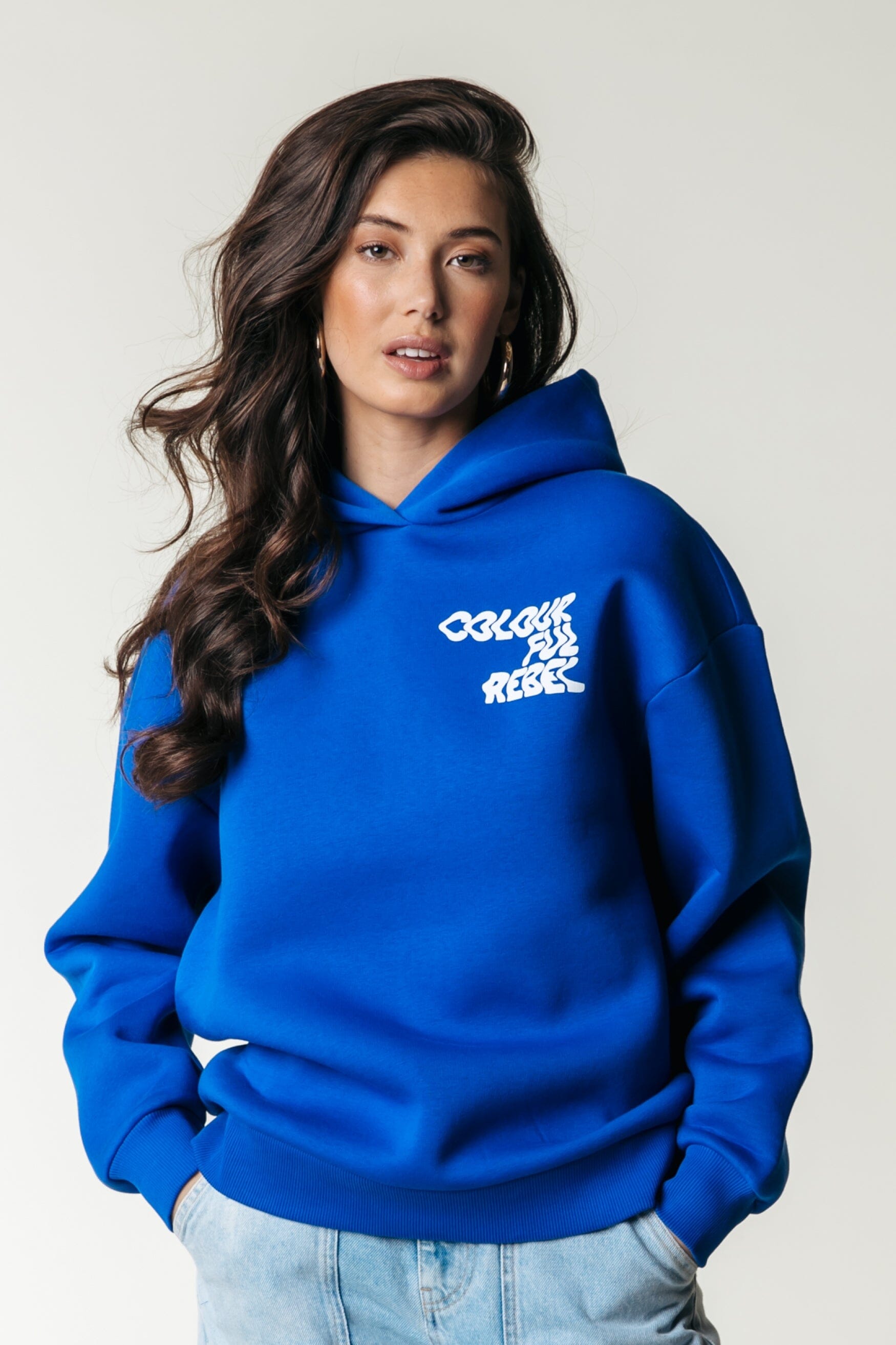 Colourful Rebel Wave Logo Hoodie | Blue 8720867030966