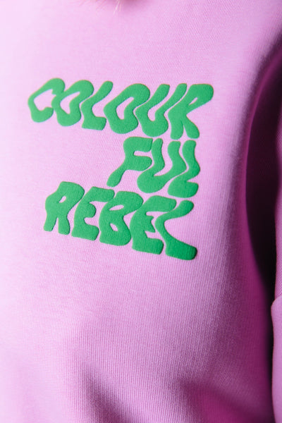 Colourful Rebel Wave Logo Hoodie | Candy Pink 