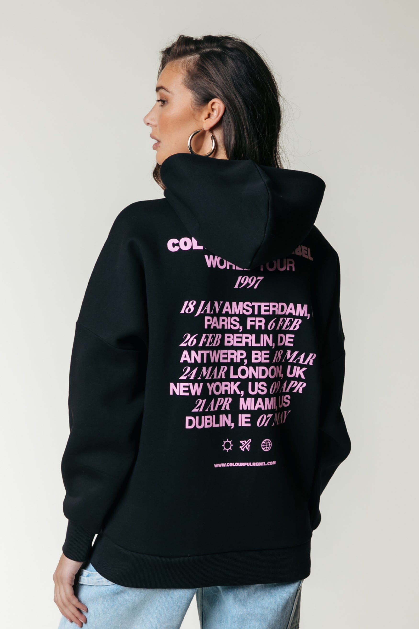 Colourful Rebel World Hoodie | Black 8720867031109