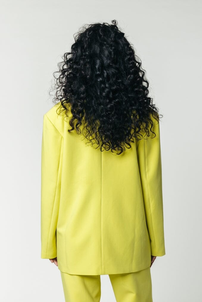 Colourful Rebel Gemma Oversized Blazer | Neon lime