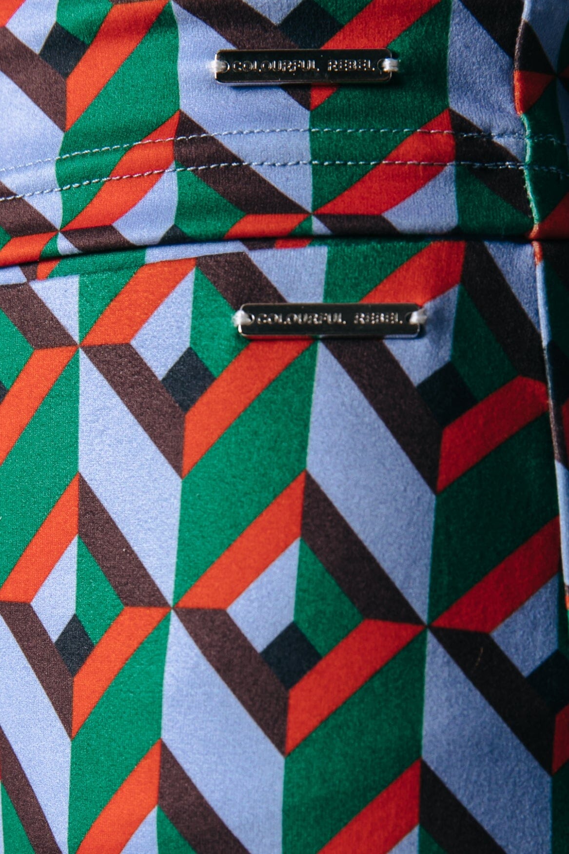 Colourful Rebel Graphic Peached Flare Pants | Multicolor