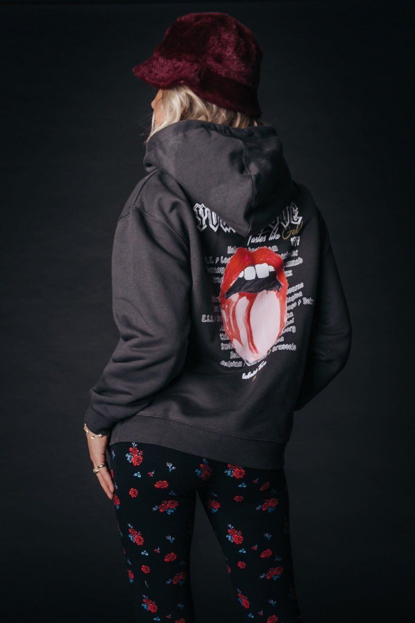 Colourful Rebel Ivy Tastes Like Gold Hoodie | Anthracite 1546342891009