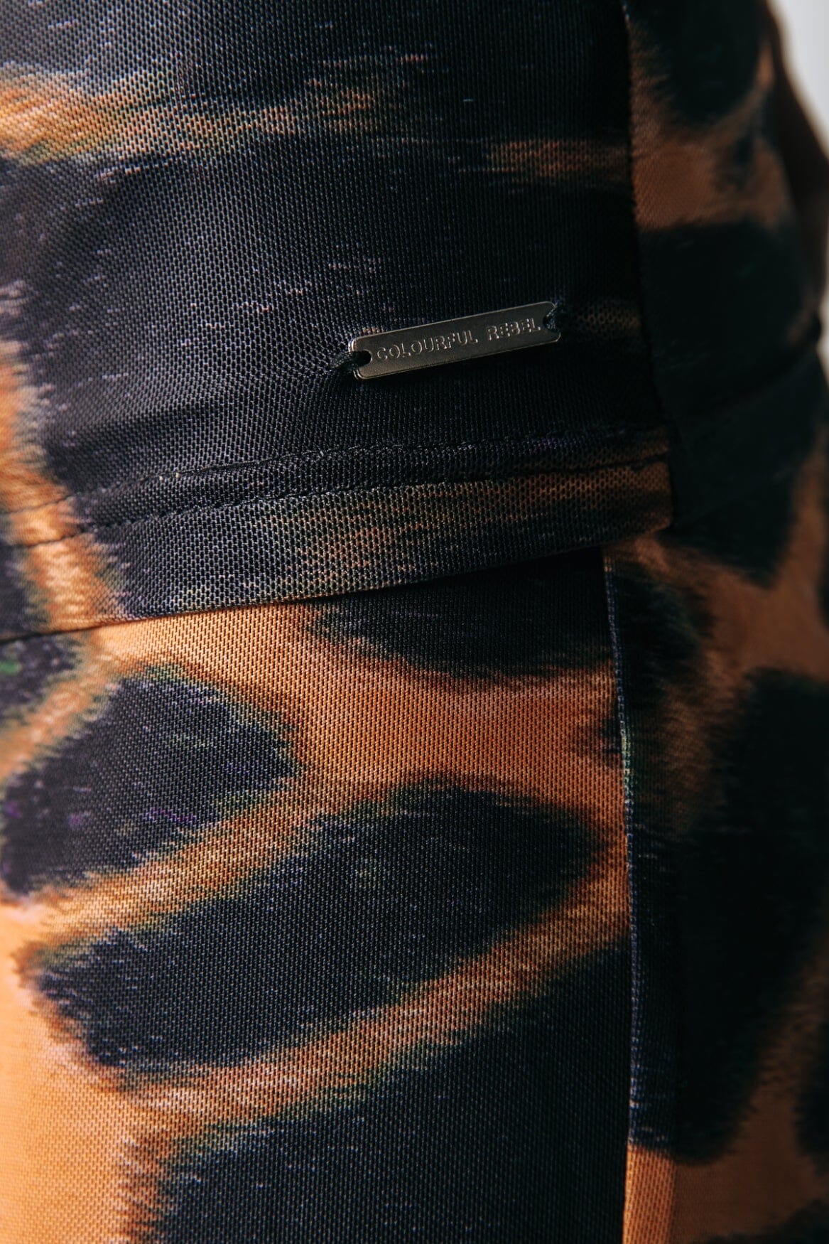 Colourful Rebel Neyo Animal Mesh Turtleneck Top | Mandarin Orange