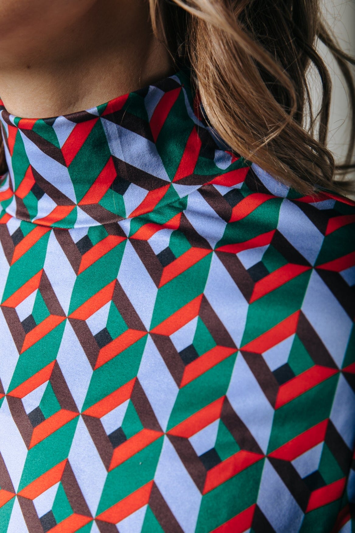 Colourful Rebel Neyo Graphic Peached Turtleneck Top | Multicolor