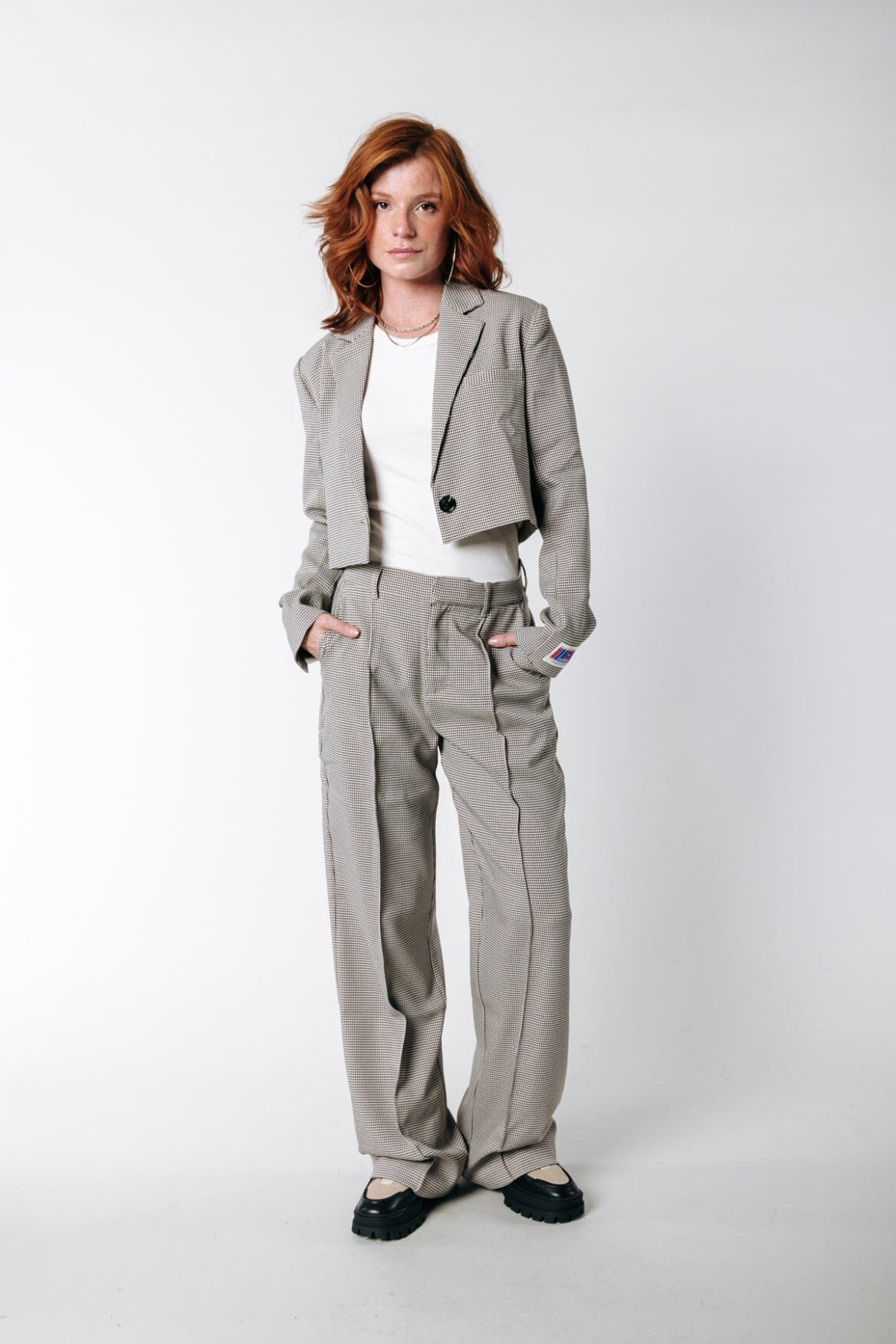 Colourful Rebel Rus Check Pants | Light brown 8720603296212