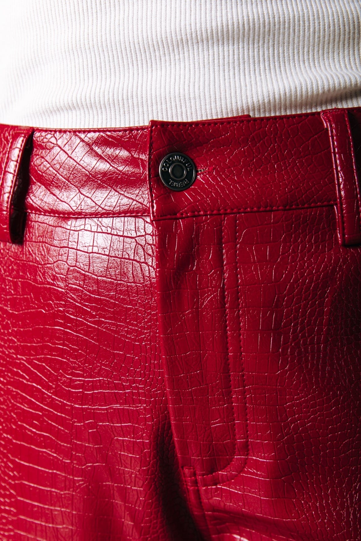 Colourful Rebel Russy Croco Pants | Red