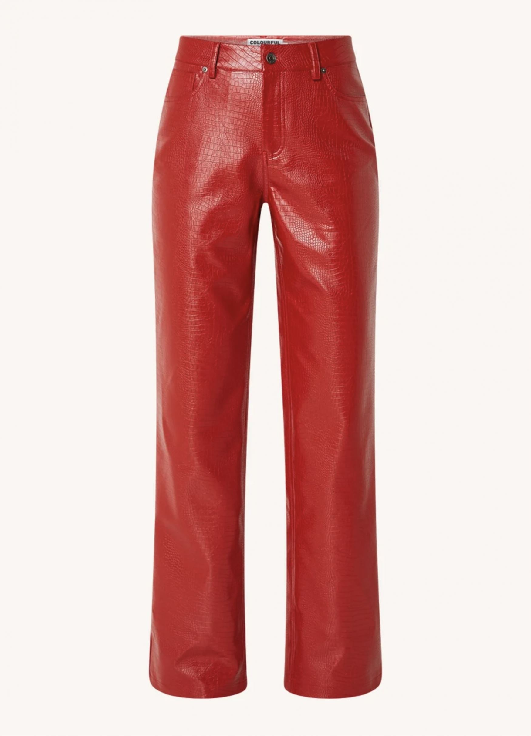 Colourful Rebel Russy Croco Pants | Red