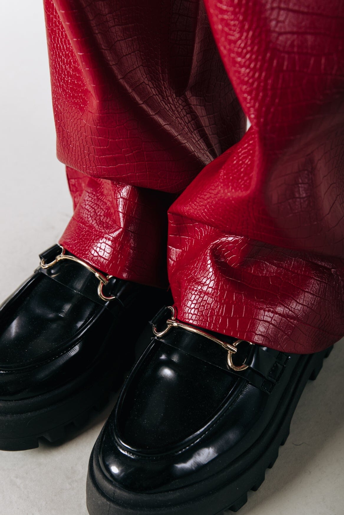 Colourful Rebel Russy Croco Pants | Red