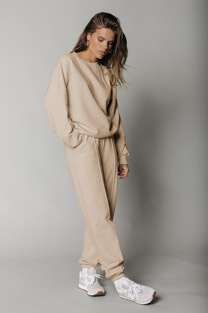 Colourful Rebel Uni Dropped Shoulder Sweat | Sand 8720603228817