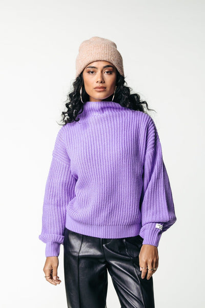 Colourful Rebel Vicca Knitted Sweater | Lilac 8720867014775