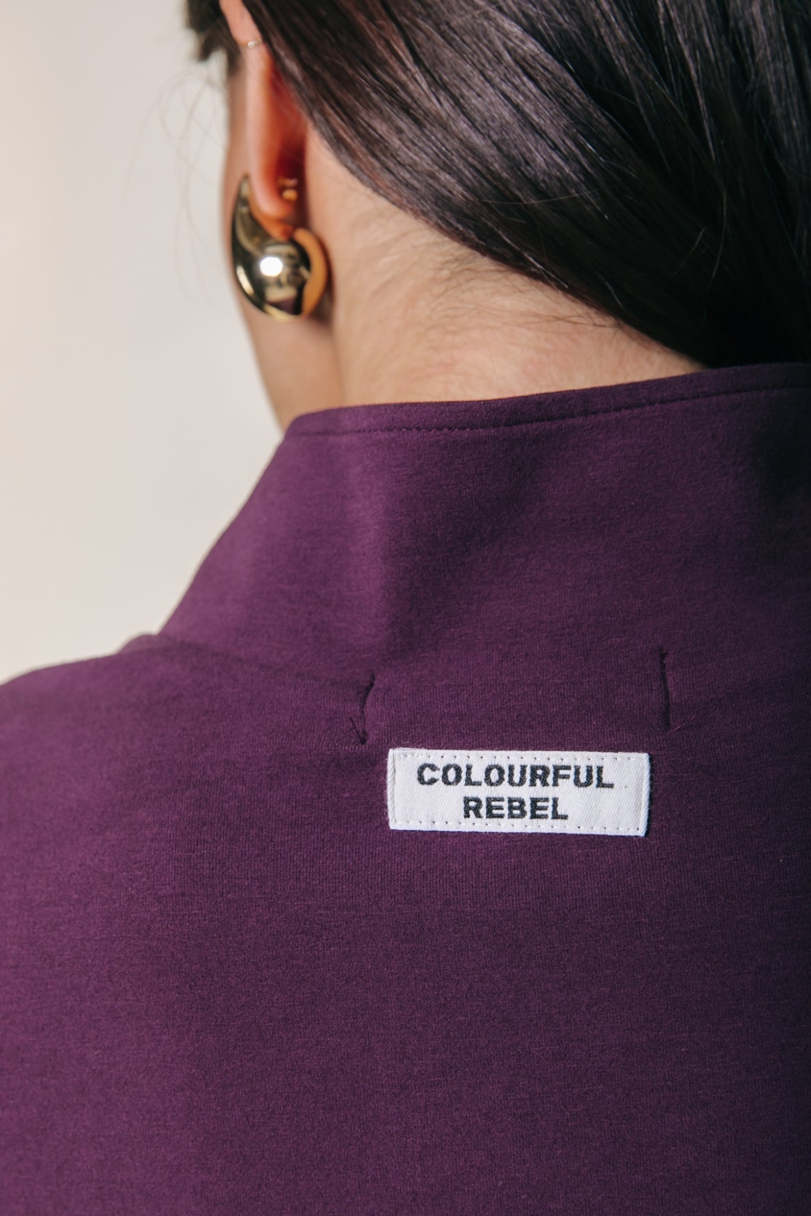 Uni Fitted Zip Top | Dark purple