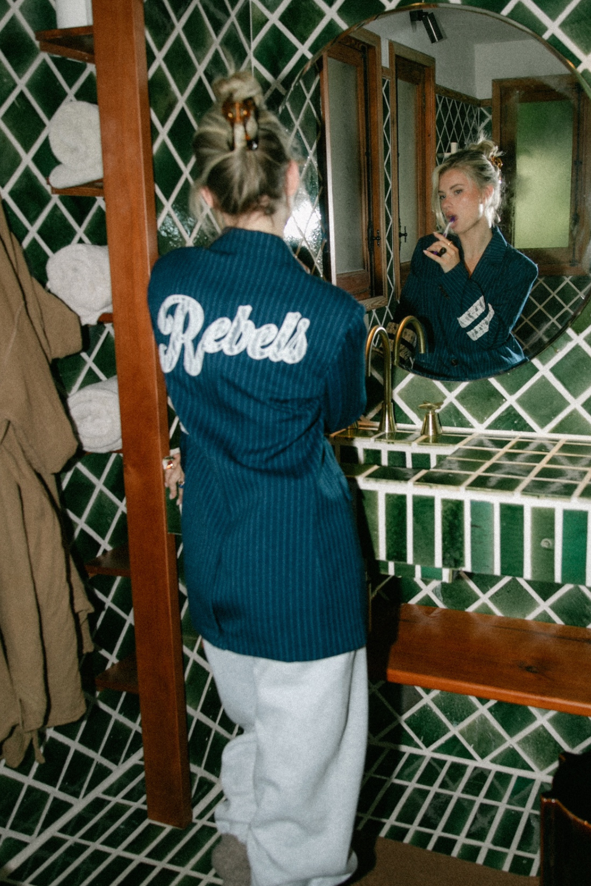 Jesra Pinstripe Blazer | Dark blue