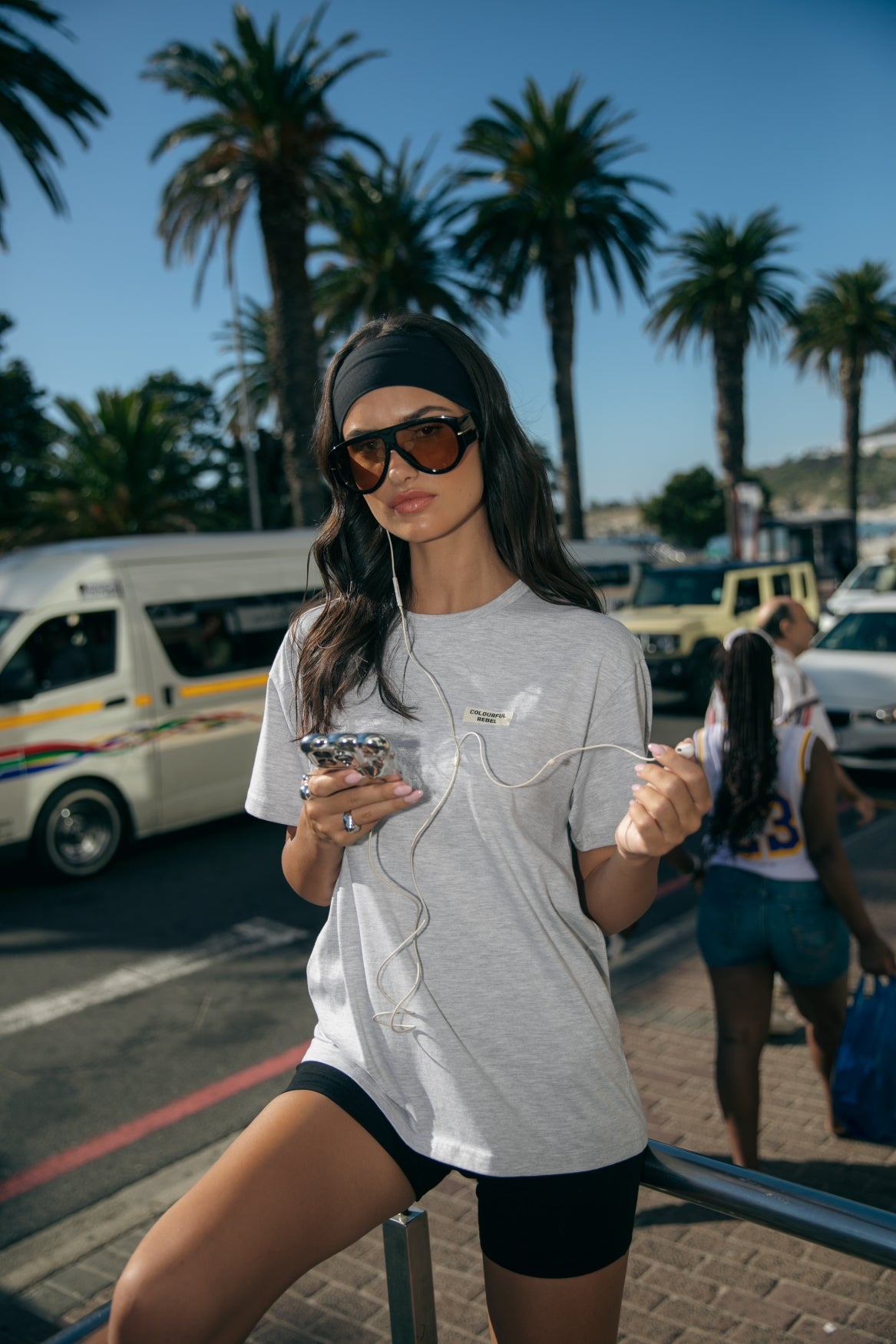 Uni Label T-shirt | Light gray blend