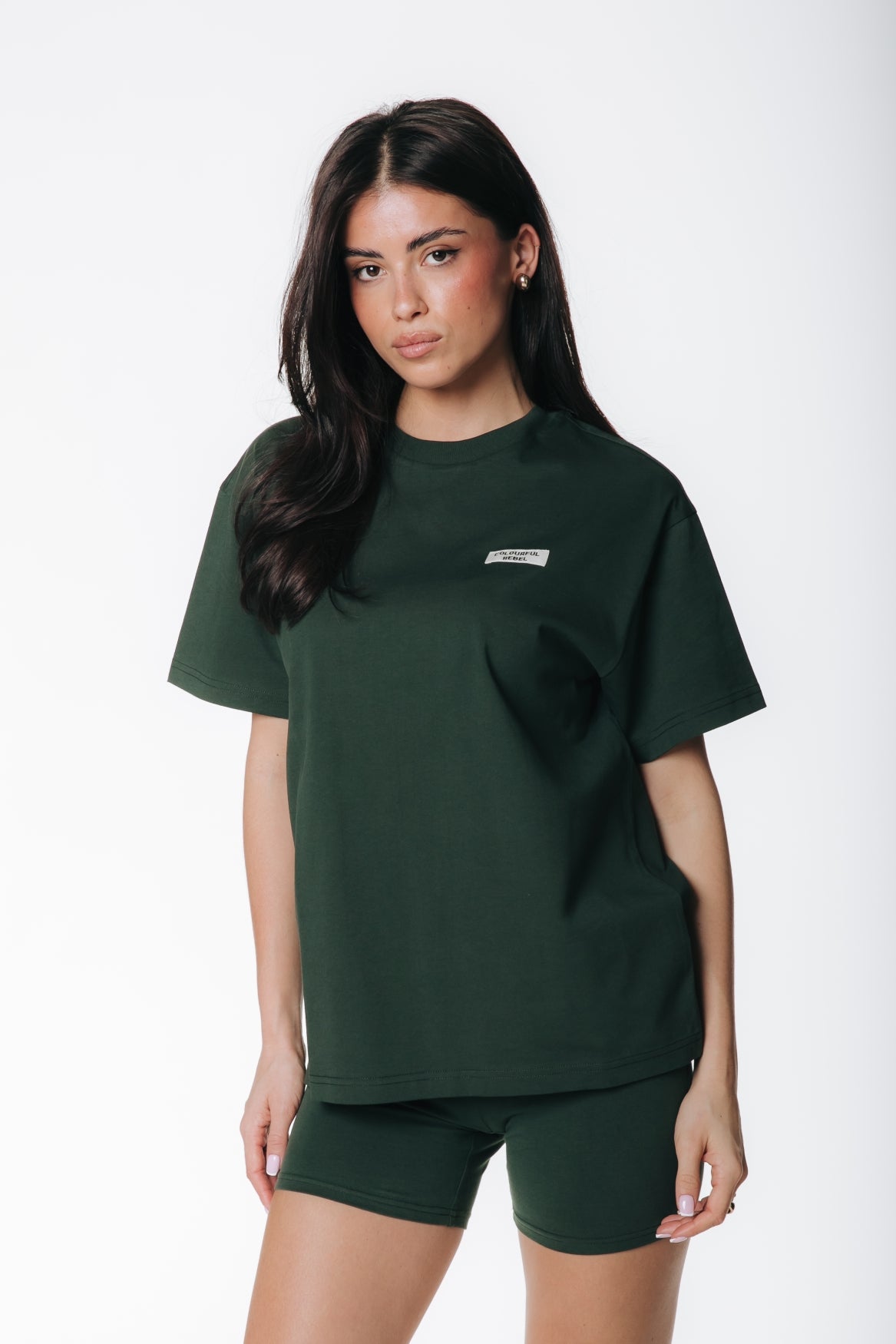 Label T-shirt | Dark green