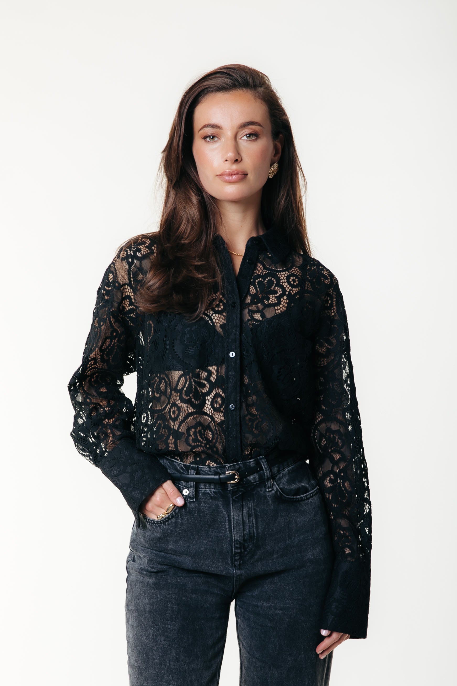 Talia Rebel 23 Lace Blouse | Black