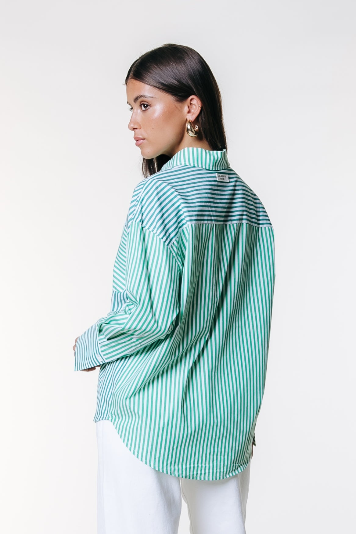 Talia Stripe Blouse | Green