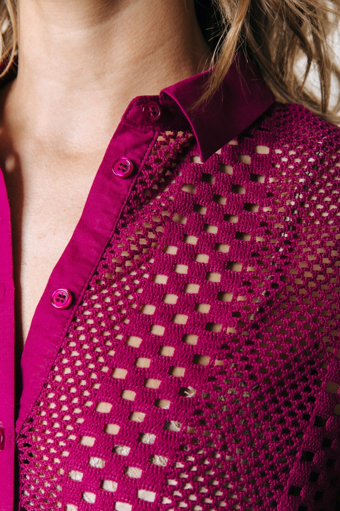 Lexi Crochet Blouse | Deep Burgundy