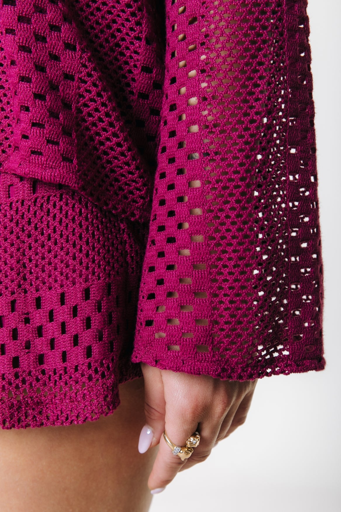 Lexi Crochet Blouse | Deep Burgundy