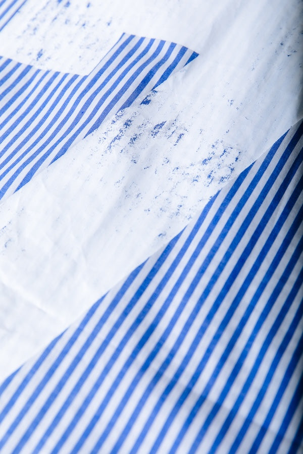 Talia Striped Blouse | White/Blue